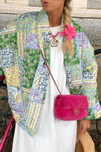 Women's Open Front Floral Cardigan – Long Sleeve Pocket Cardigan