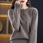 Women's Classic Crew Neck Knit Sweater – Soft Long Sleeve Pullover