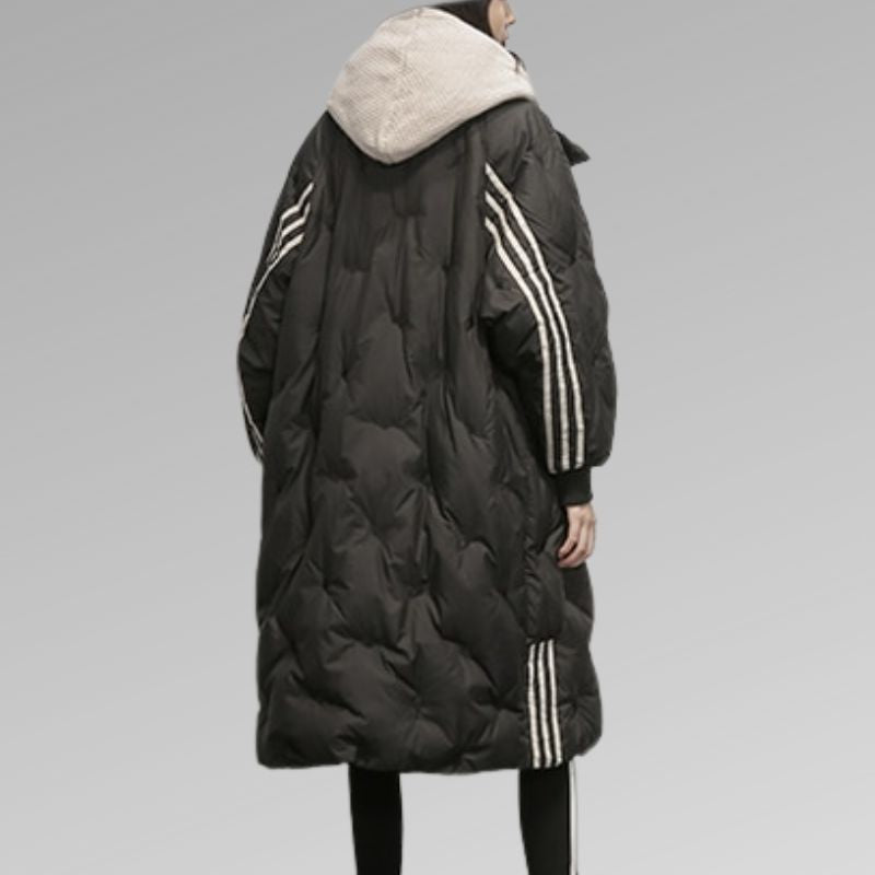 Women's Longline Puffer Jacket – Quilted Cold Weather Jacket