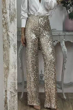 Women's Sequin Pants – High Waist Party Pants