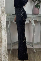 Women's Sequin Pants – High Waist Party Pants
