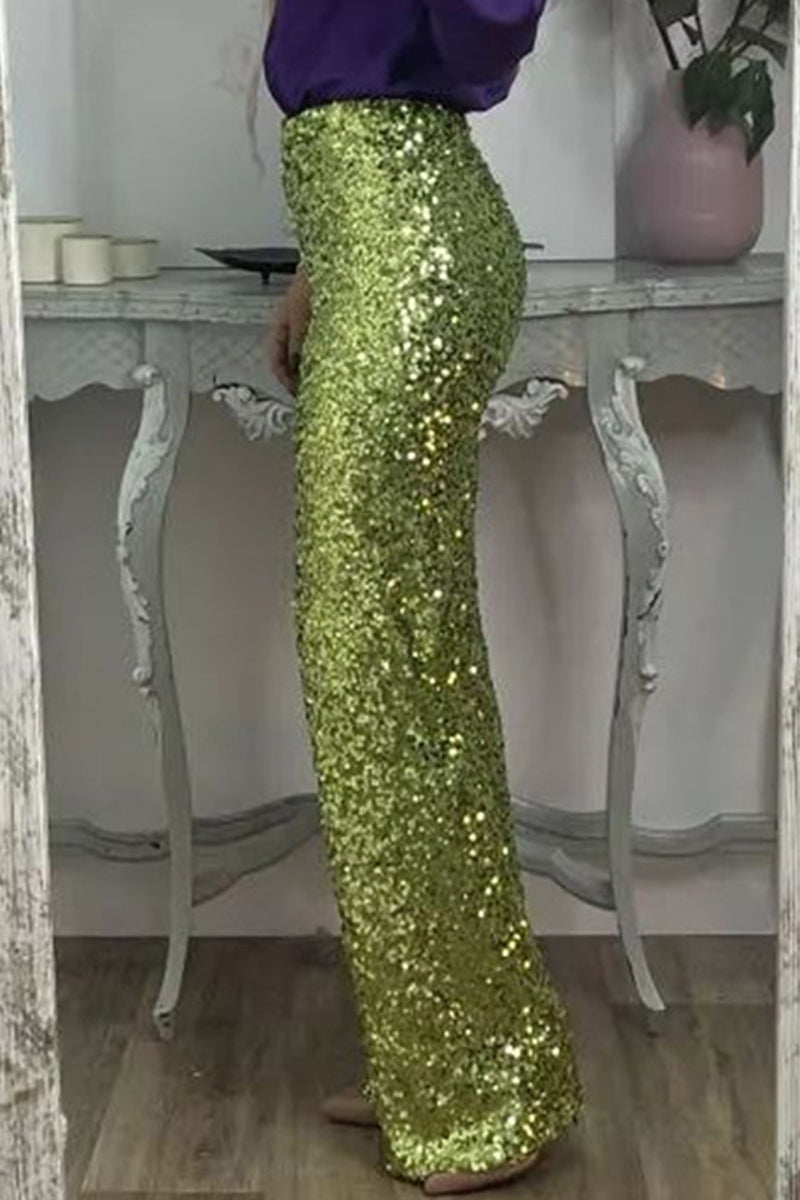 Women's Sequin Pants – High Waist Party Pants