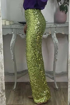Women's Sequin Pants – High Waist Party Pants