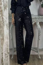 Women's Sequin Pants – High Waist Party Pants