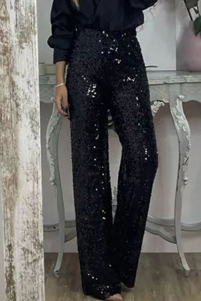 Women's Sequin Pants – High Waist Party Pants
