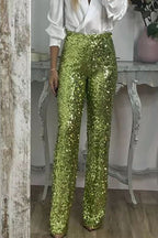 Women's Sequin Pants – High Waist Party Pants