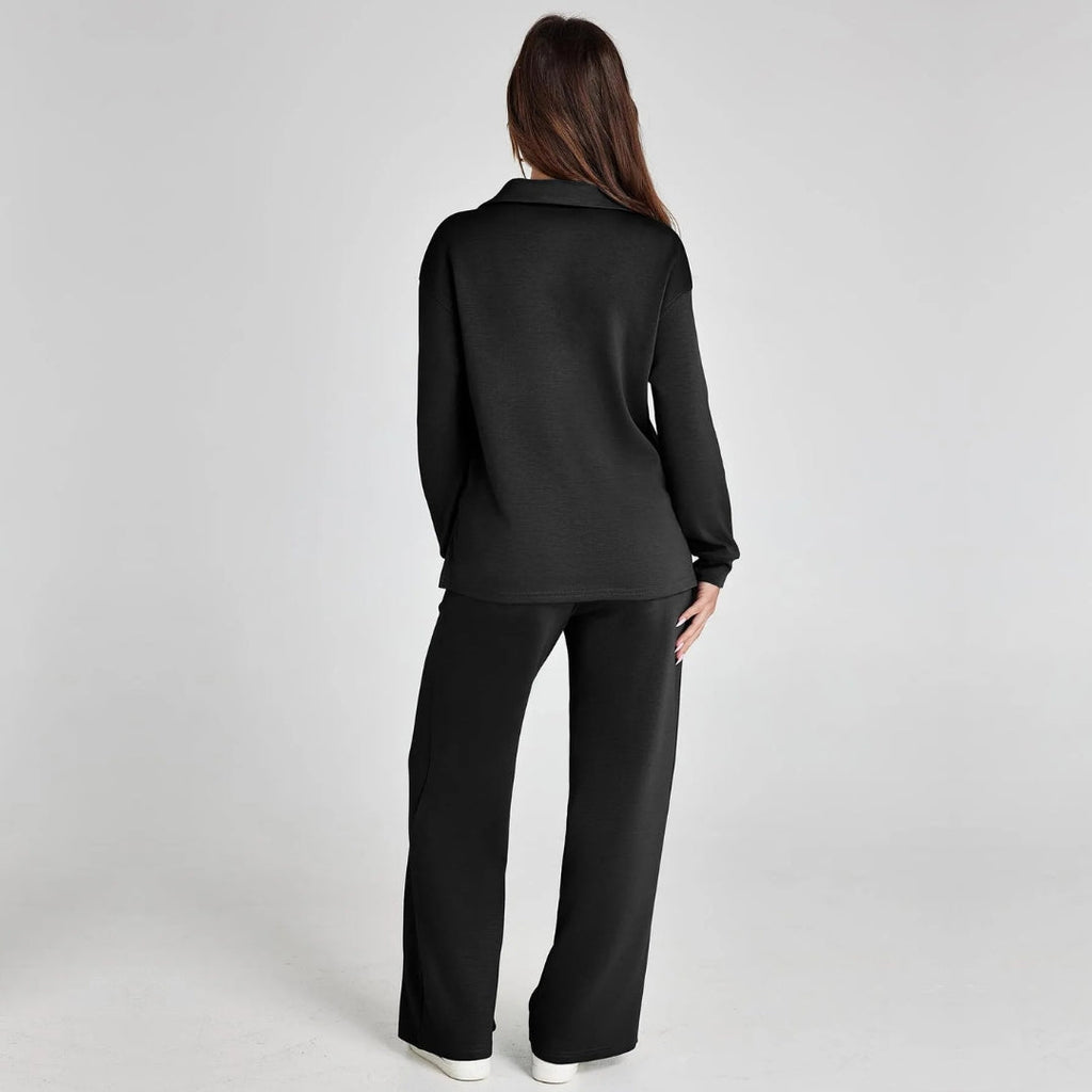 Women's Wide Leg Lounge Set – Relaxed Two-Piece Set