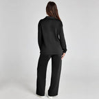 Women's Wide Leg Lounge Set – Relaxed Two-Piece Set