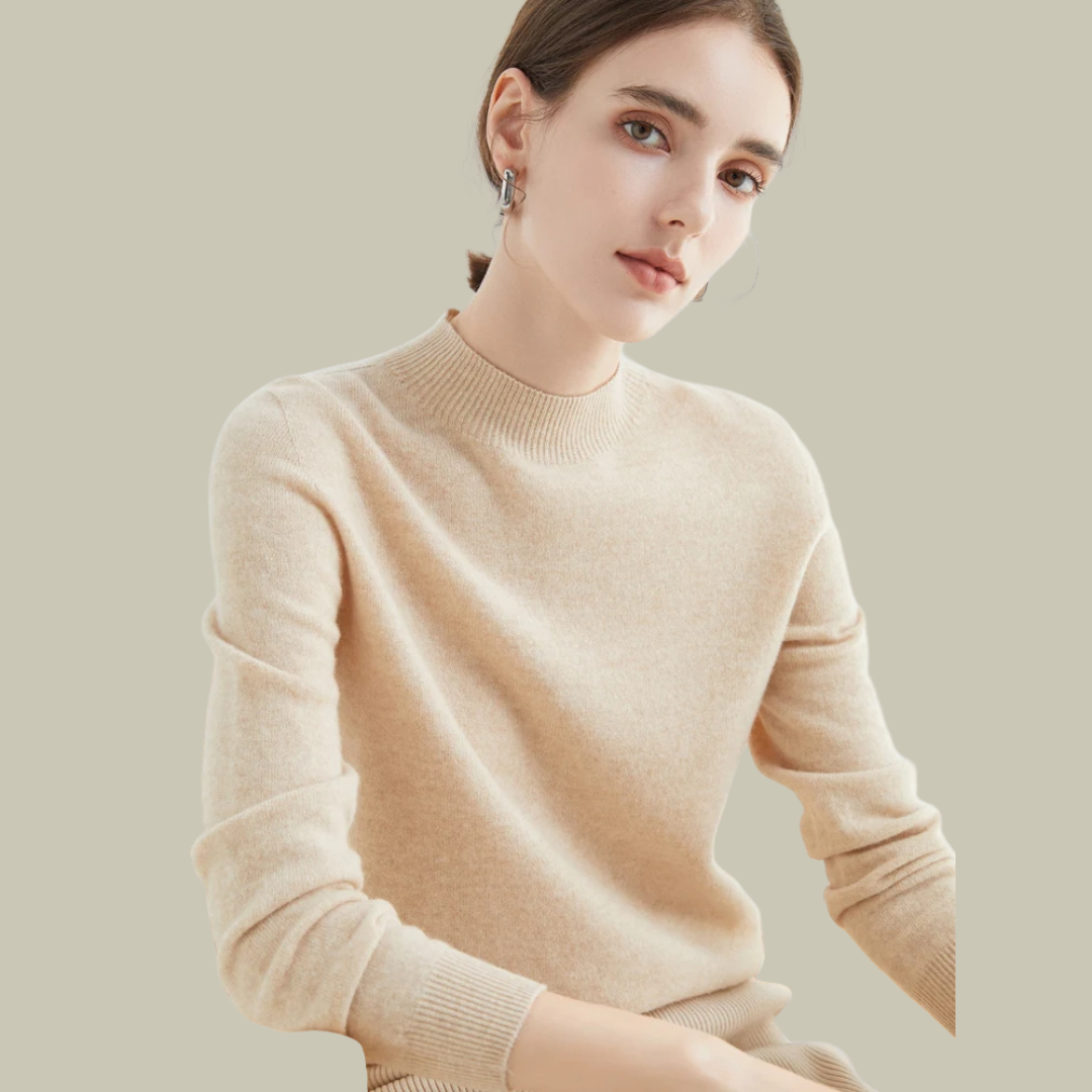 Women's Roll Neck Sweater – Fitted Turtleneck Winter Sweater