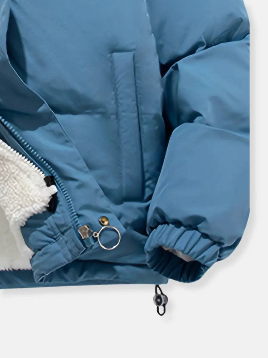 Women's Hooded Winter Jacket – Warm Lined Zip-Up Jacket