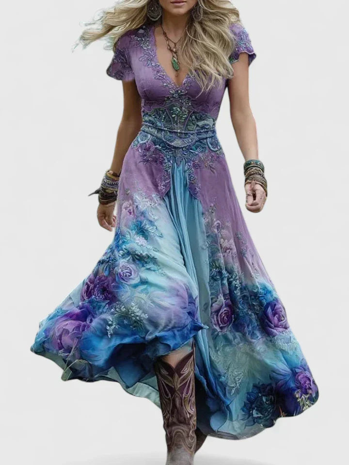 Women's Elegant Maxi Dress – Flowing Occasion Dress – Sydneighh