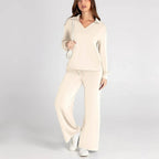 Women's Wide Leg Lounge Set – Relaxed Two-Piece Set