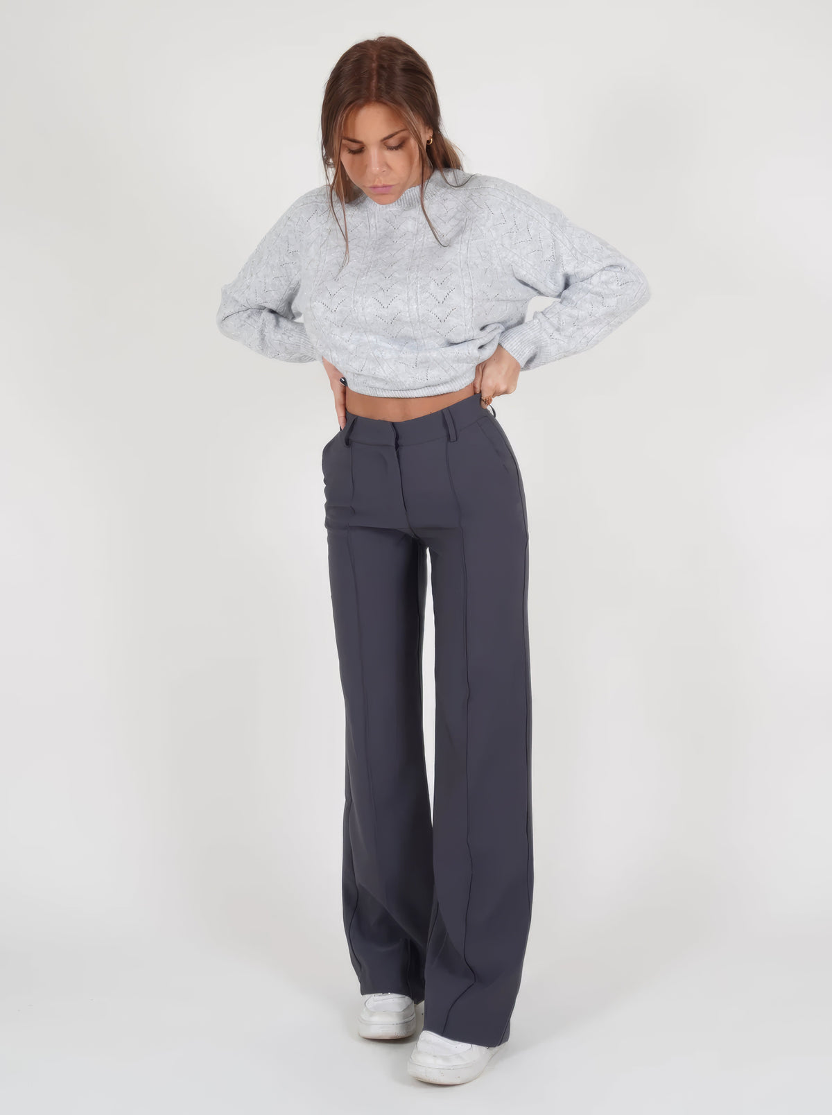 Women's High Waist Straight Leg Pants – Classic Tailored Trousers
