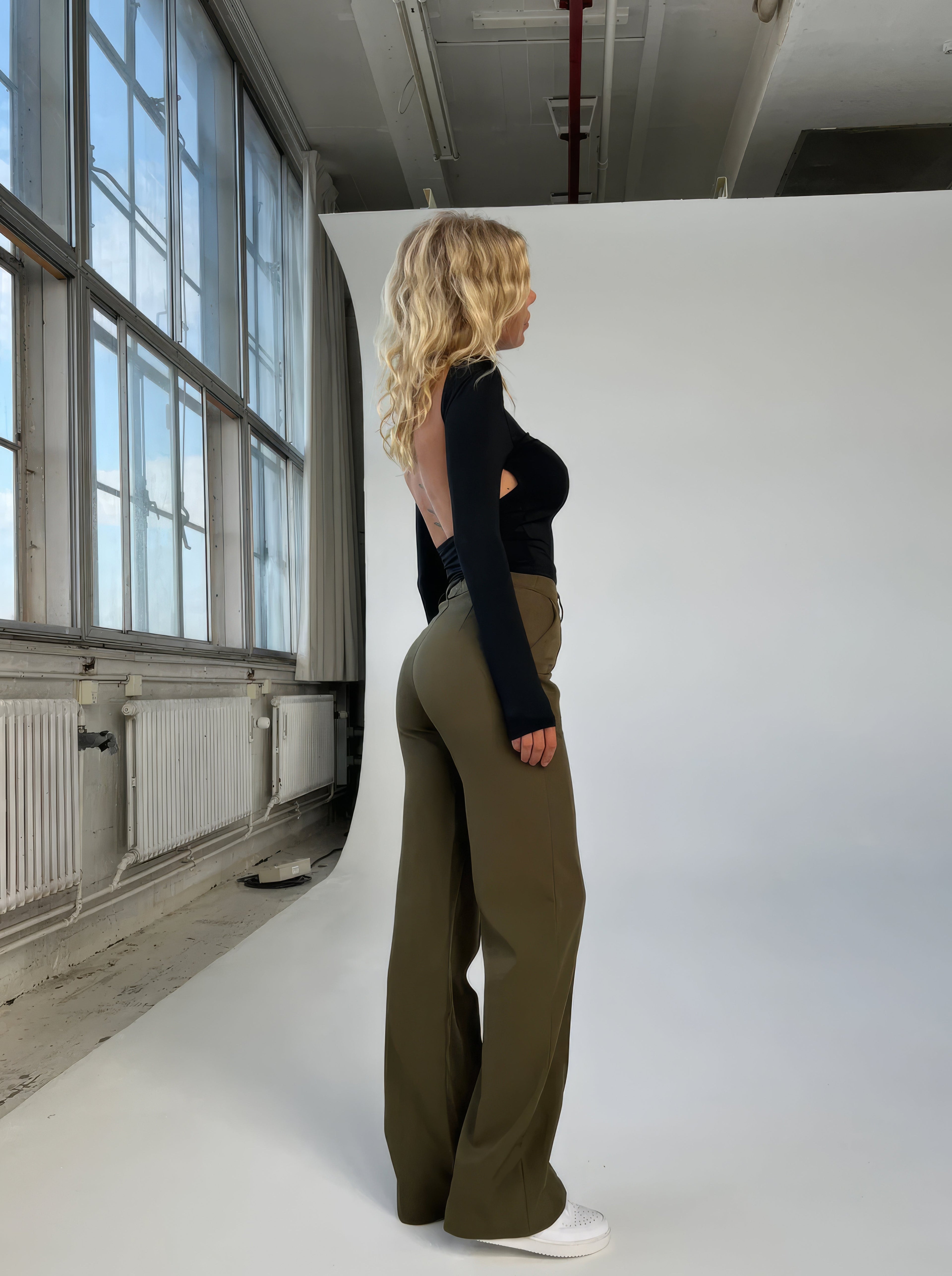 Women's Tailored Straight Leg Pants – Classic High Waist Dress Trousers