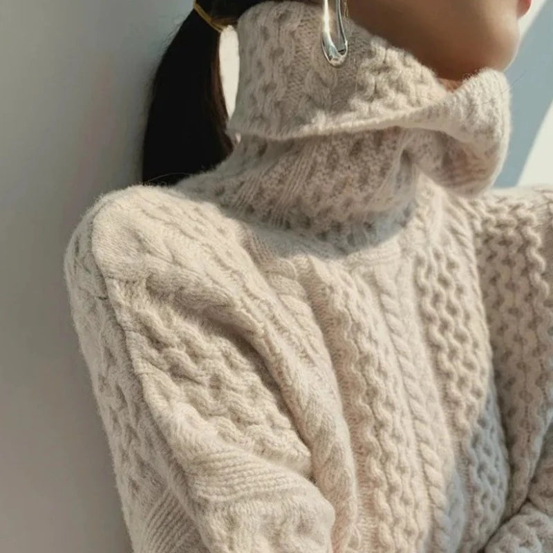 Women's Turtleneck Sweater – Winter Knit Sweater – Katey
