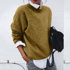 Women's Crew Neck Sweater – Classic Knit Sweater – Janette