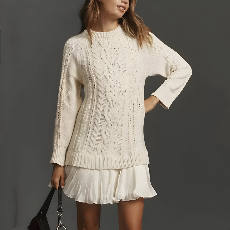 Women's Slouchy Oversized Sweater – Relaxed Long Sleeve Knit Pullover