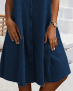 Women's Midi Dress – Denim Look Casual Dress – Peyton