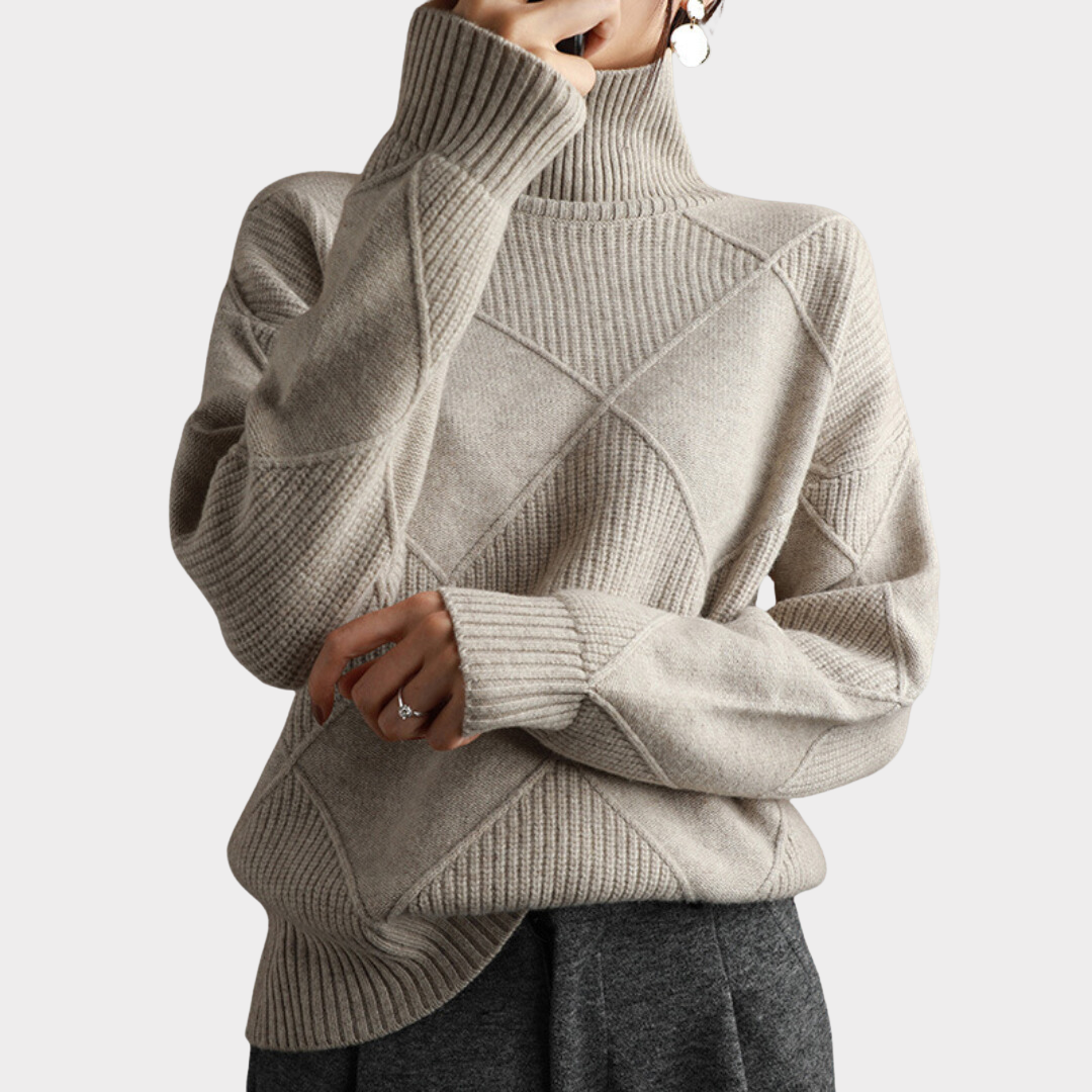 Women's Turtleneck Sweater – Classic High Neck Winter Pullover
