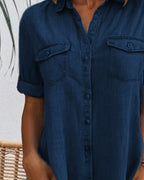 Women's Midi Dress – Denim Look Casual Dress – Peyton
