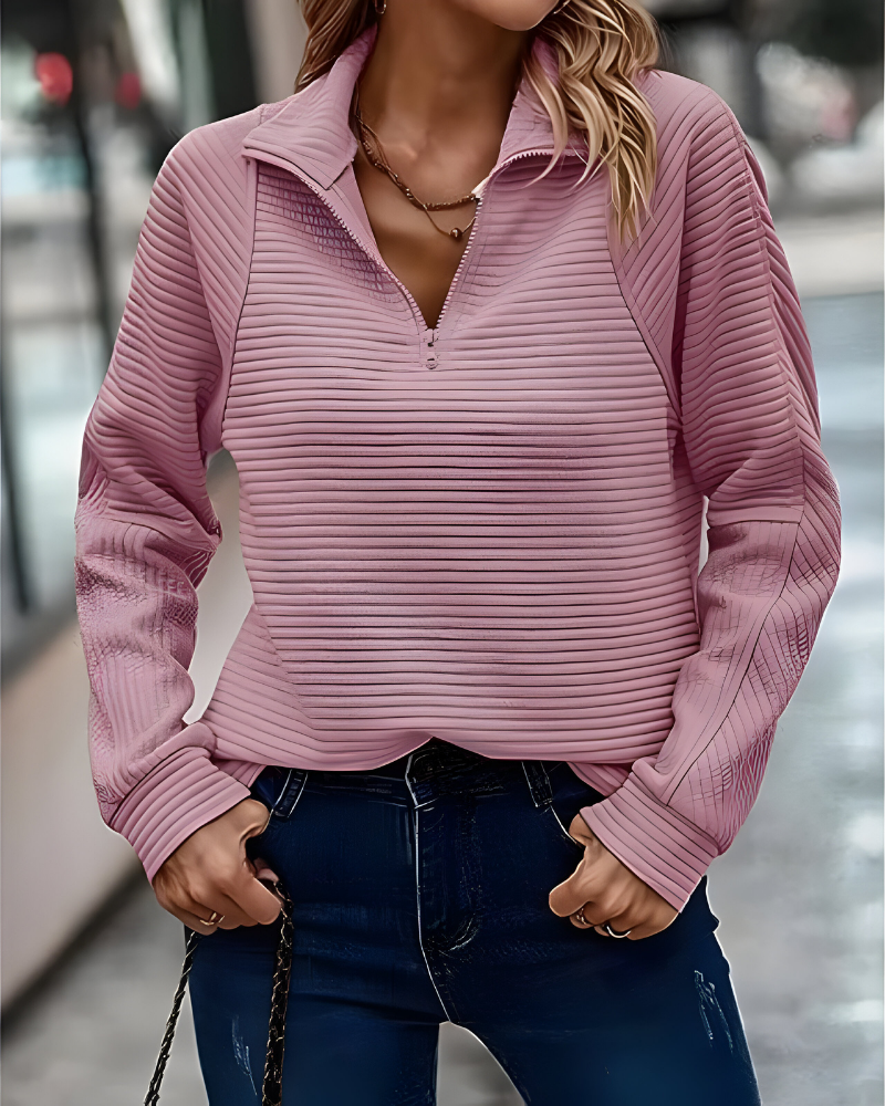 Women's Relaxed Crew Neck Sweater – Casual Long Sleeve Knit Pullover