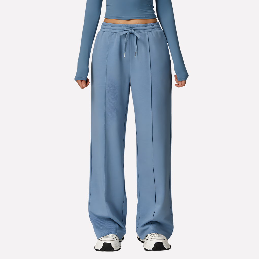 Women's Drawstring Wide Leg Sweatpants – High Waist Pocket Lounge Pants