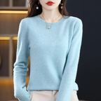 Women's Classic Crew Neck Knit Sweater – Soft Long Sleeve Pullover