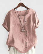 Women's Summer Blouse – Button Front Casual Blouse – Amanda