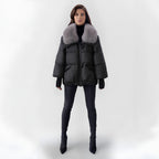 Women's Fur Collar Puffer Jacket – Longline Quilted Winter Jacket