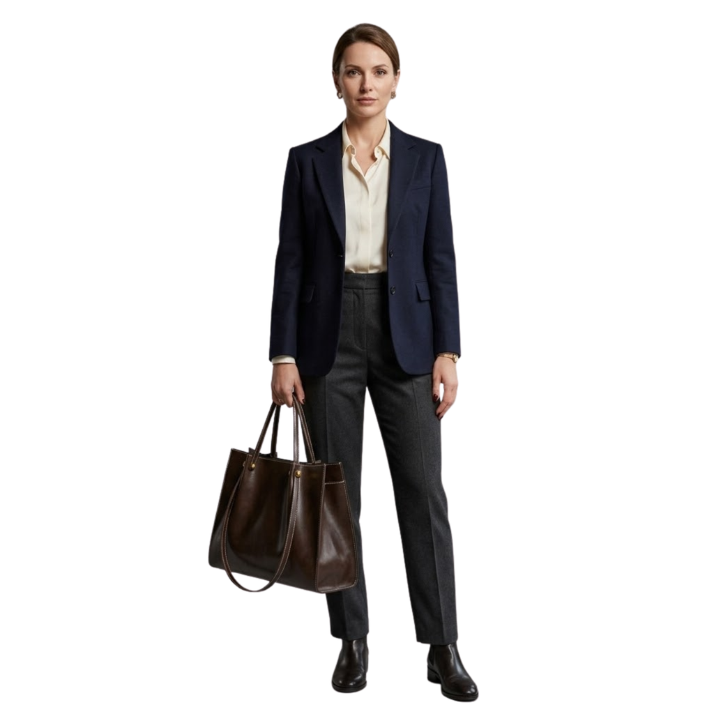 Women's Faux Leather Tote Bag – Zip Closure Carryall Bag – Amelia