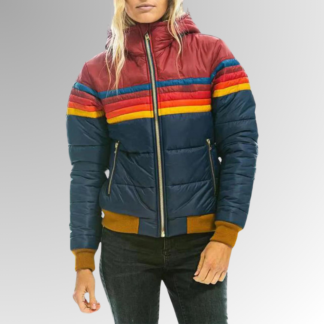 Women’s Retro Zip Jacket – Casual Everyday Style - Freya