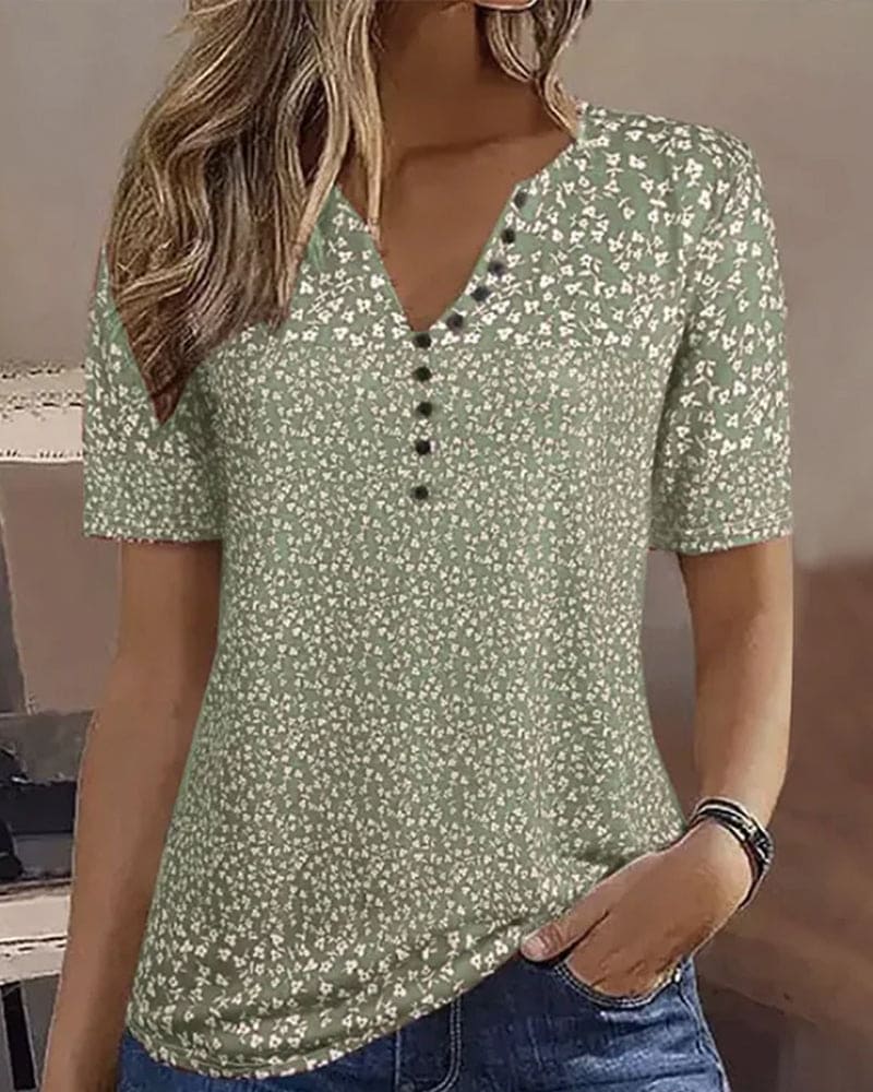 Women's Floral Blouse – Casual Summer Blouse – Phyllis