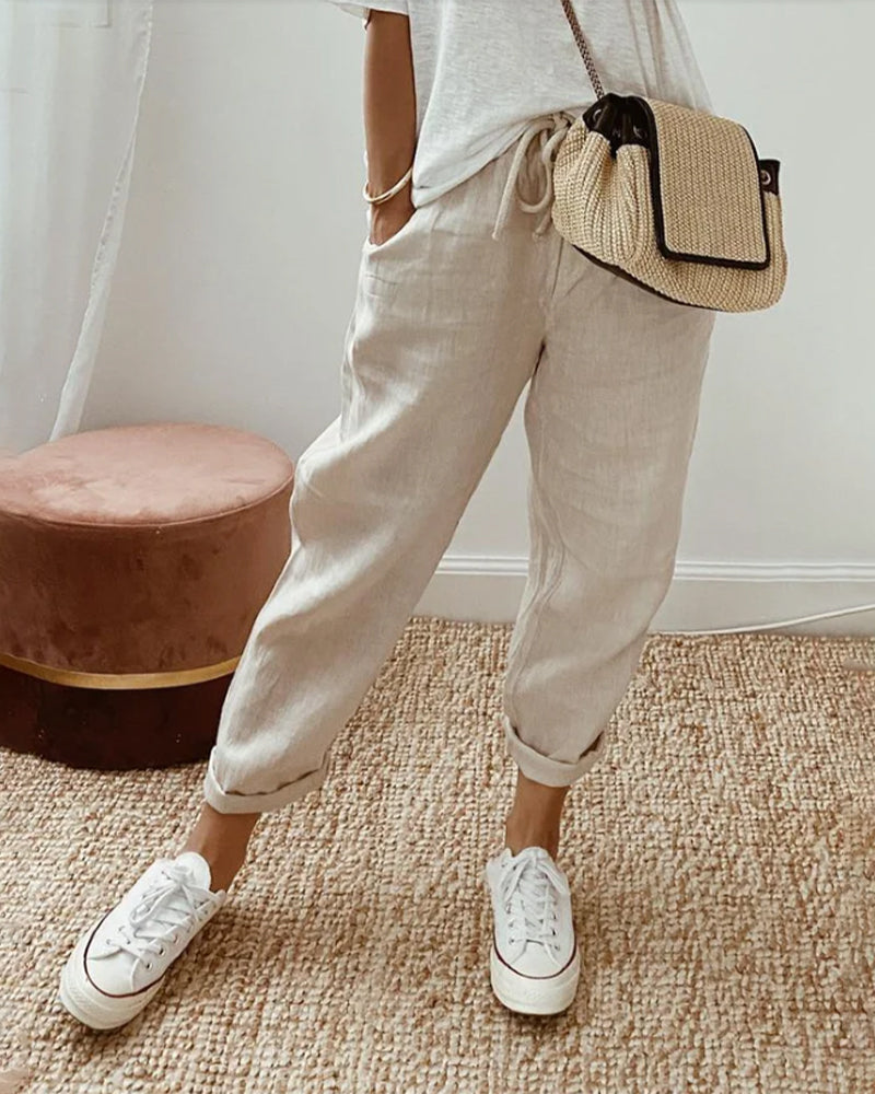 Women's Summer Pants – Lightweight Casual Pants – Helga