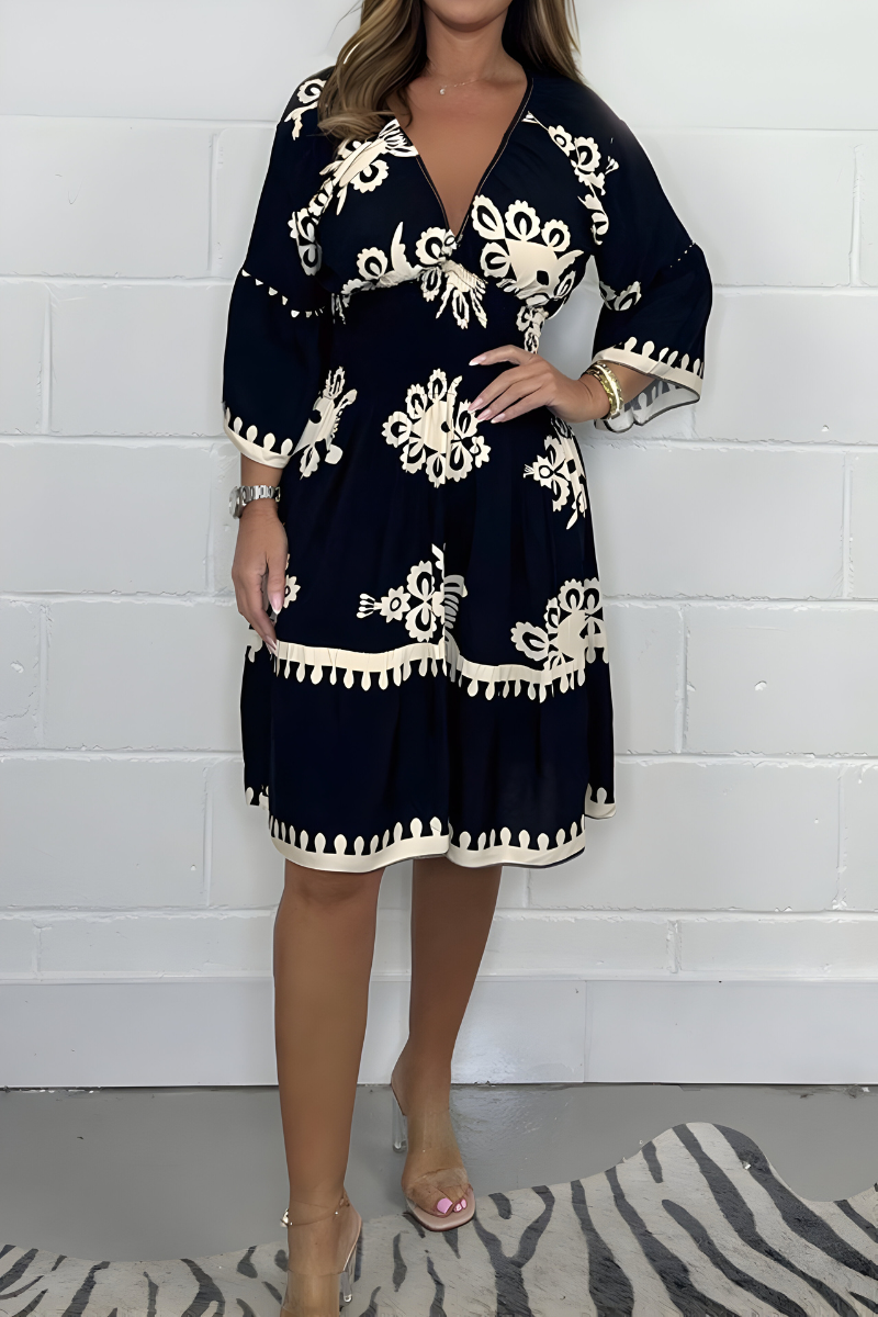 Women's Relaxed Boho Dress – Flowy Day-to-Evening Occasion Dress