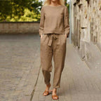 Women's Flare Sleeve Tracksuit – Cargo Pants Two-Piece Set