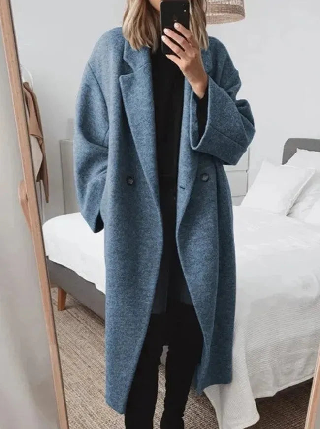 Women's Long Coat – Relaxed Fit Winter Coat – Eva