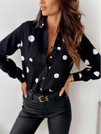 Women's Polka Dot Blouse – Casual Summer Blouse – Clara