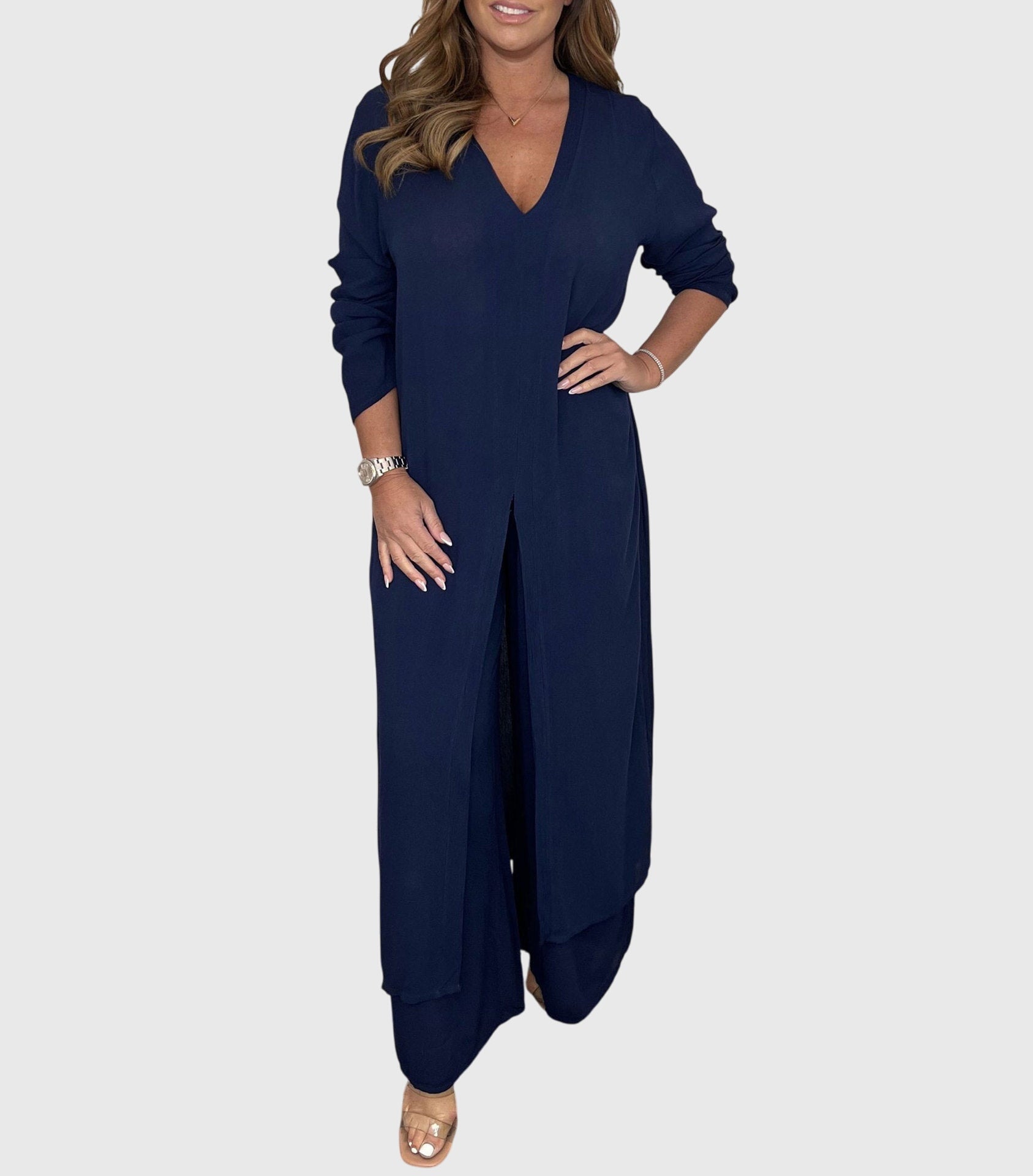 Women's Wide Leg Set – Casual Two-Piece Set – Olivia
