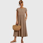 Women's Comfortable Midi Dress – Casual Summer Dress – Fenella