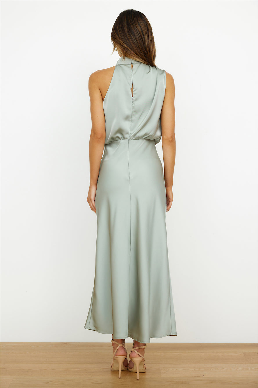 Women's Formal Asymmetrical Midi Dress – Fitted Statement Neck Occasion Dress