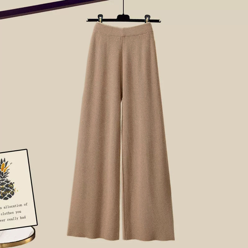 Women's High Waist Two-Piece Pants Set – Relaxed Top & Matching Trousers