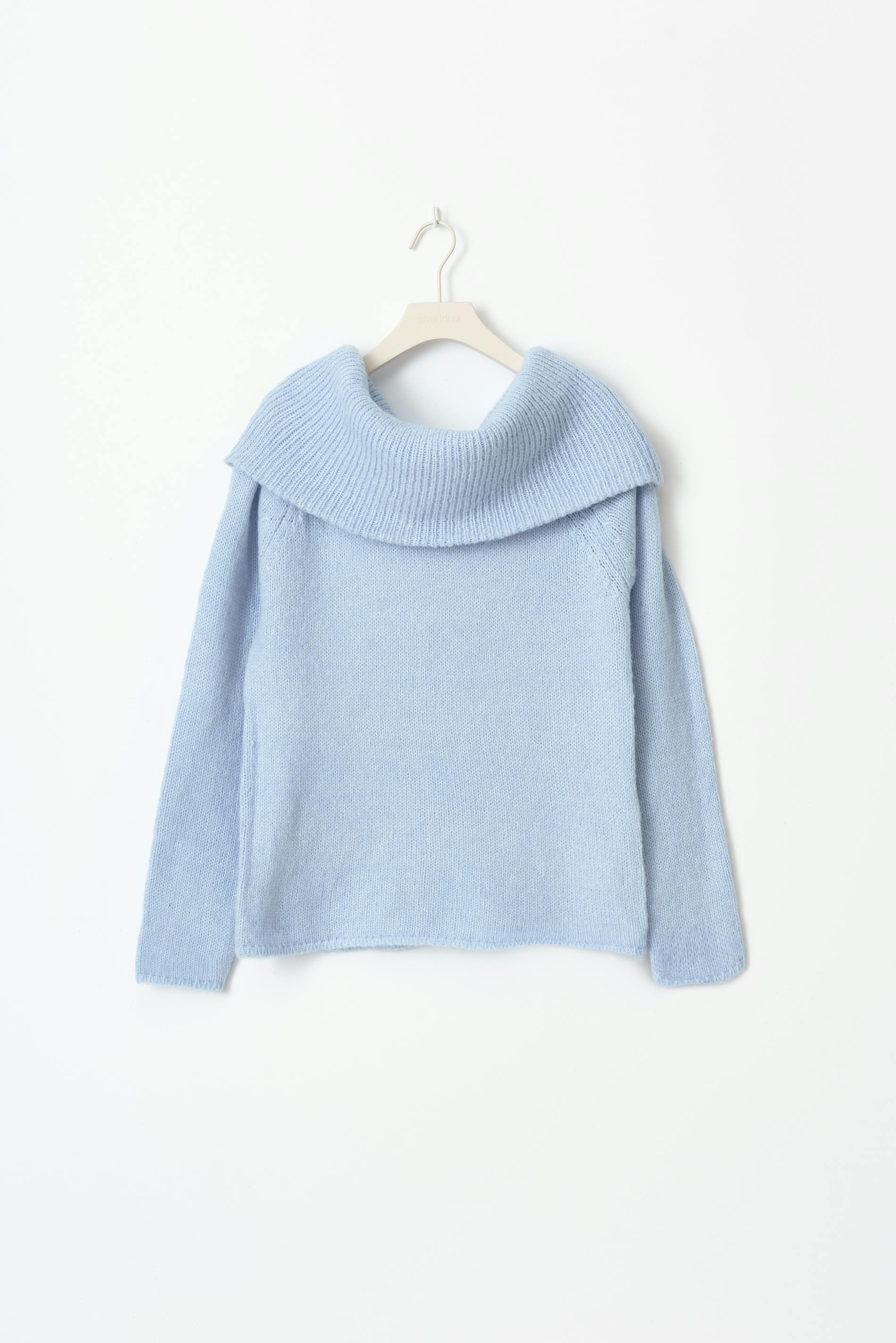 Women's Ribbed Off-Shoulder Sweater – Wide Neck Relaxed Long Sleeve Pullover