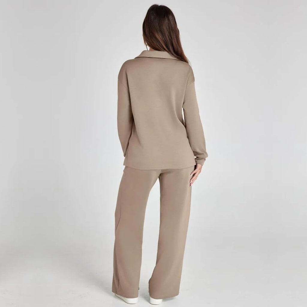 Women's Wide Leg Lounge Set – Relaxed Two-Piece Set