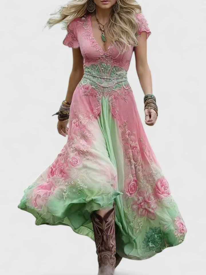 Women's Elegant Maxi Dress – Flowing Occasion Dress – Sydneighh