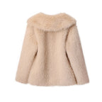 Women's Fluffy Faux Fur Jacket – Oversized Winter Statement Coat