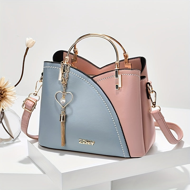 Women's Luxury Faux Leather Shoulder Bag – Designer Style Handbag – Lillian