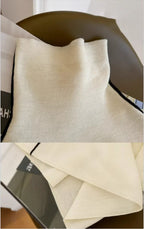 Women's Fitted Roll Neck Sweater – Long Sleeve Winter Knit Sweater