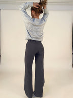 Women's Wrinkle Resistant Wide Leg Trousers – Lightweight Everyday Pants