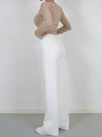 Women's Wrinkle Resistant Wide Leg Trousers – Lightweight Everyday Pants