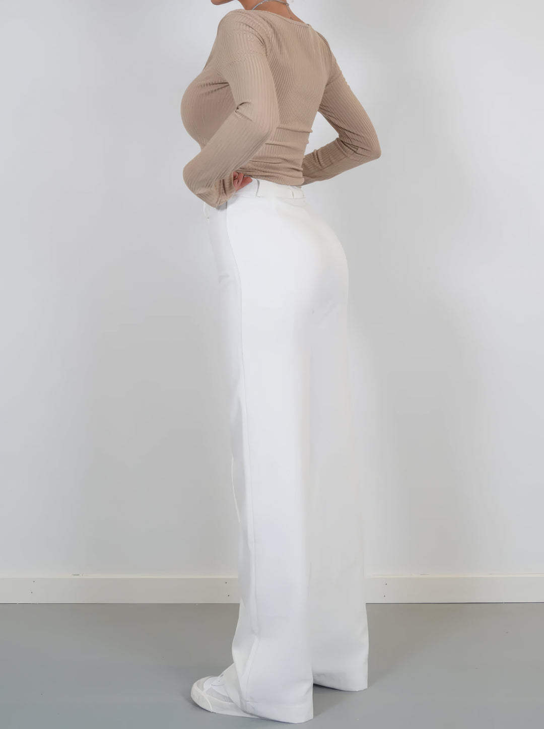 Women's Wrinkle Resistant Wide Leg Trousers – Lightweight Everyday Pants